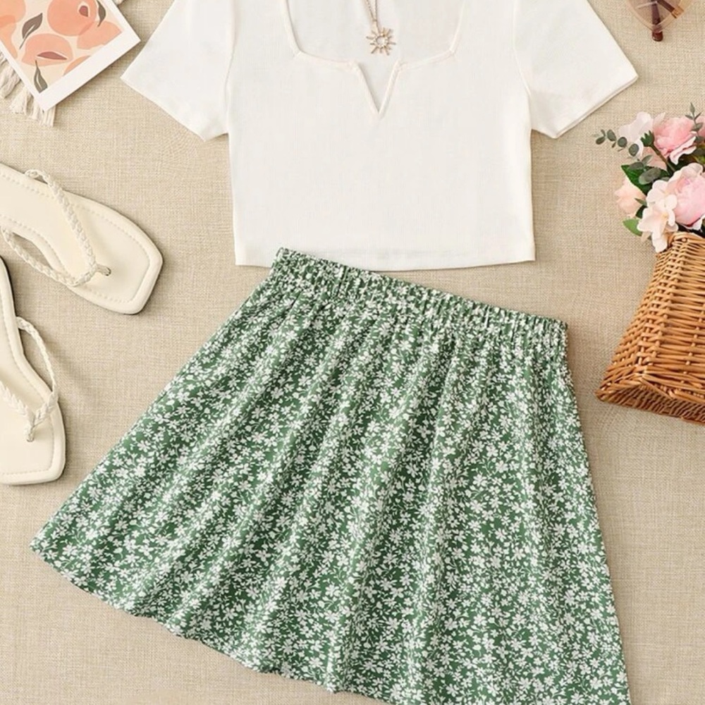 Shein Ditsy Floral Skirt